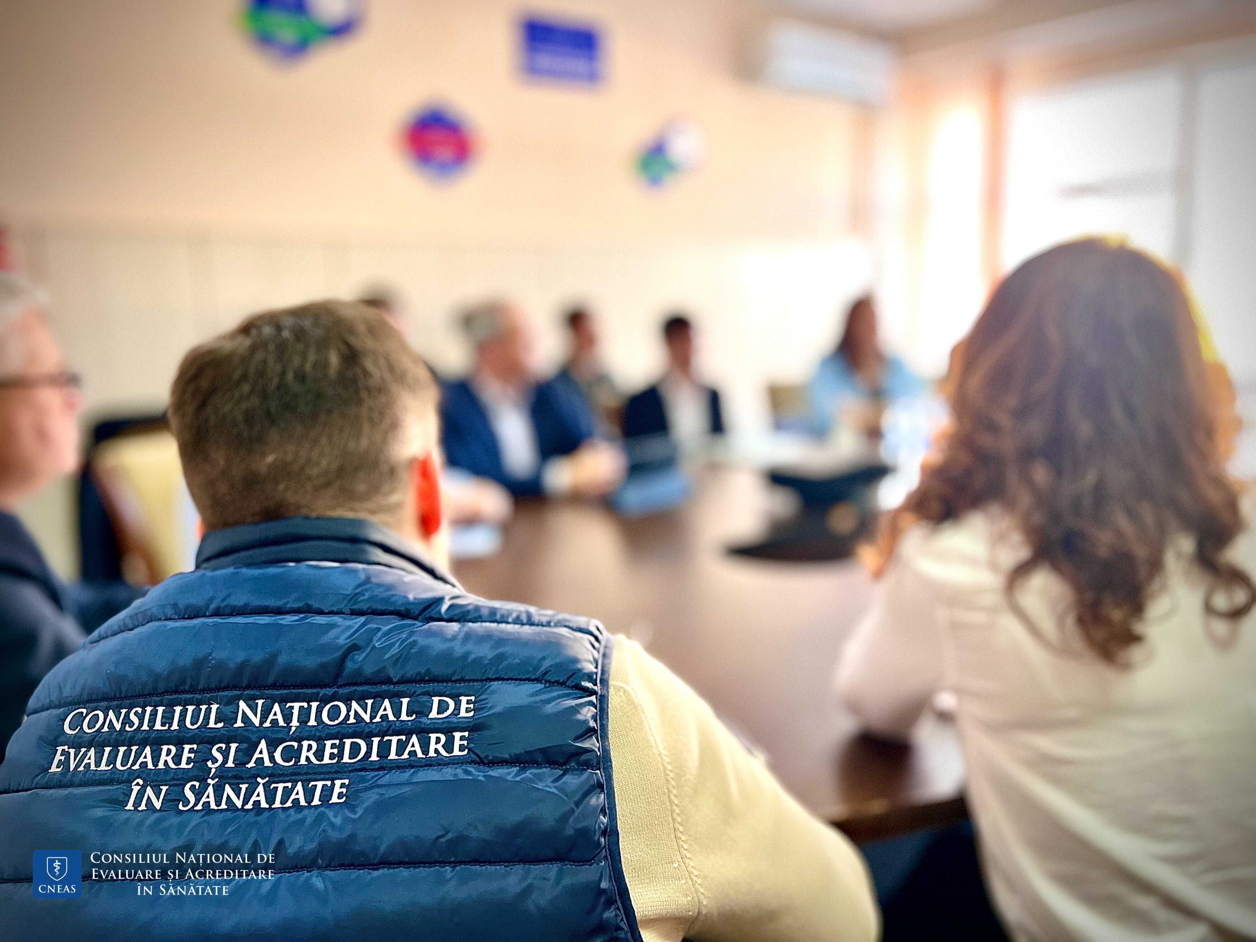 Ședința de lucru, cu participarea angajaților Consiliului, experților evaluatori în sănătate și reprezentanților ACSTOPRIM.